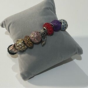 Colorful Beaded Charm Bracelet
